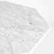 Vintage octagonal table in white marble. France, 70s