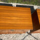 Vintage teak bedside tables from the 1970s.