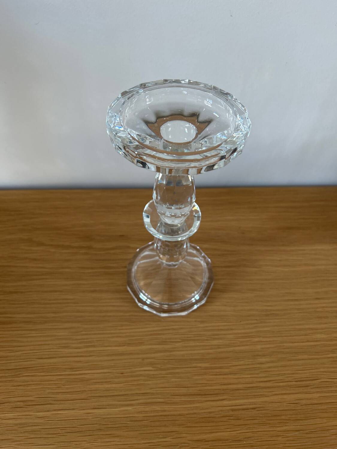 Faceted crystal candlestick