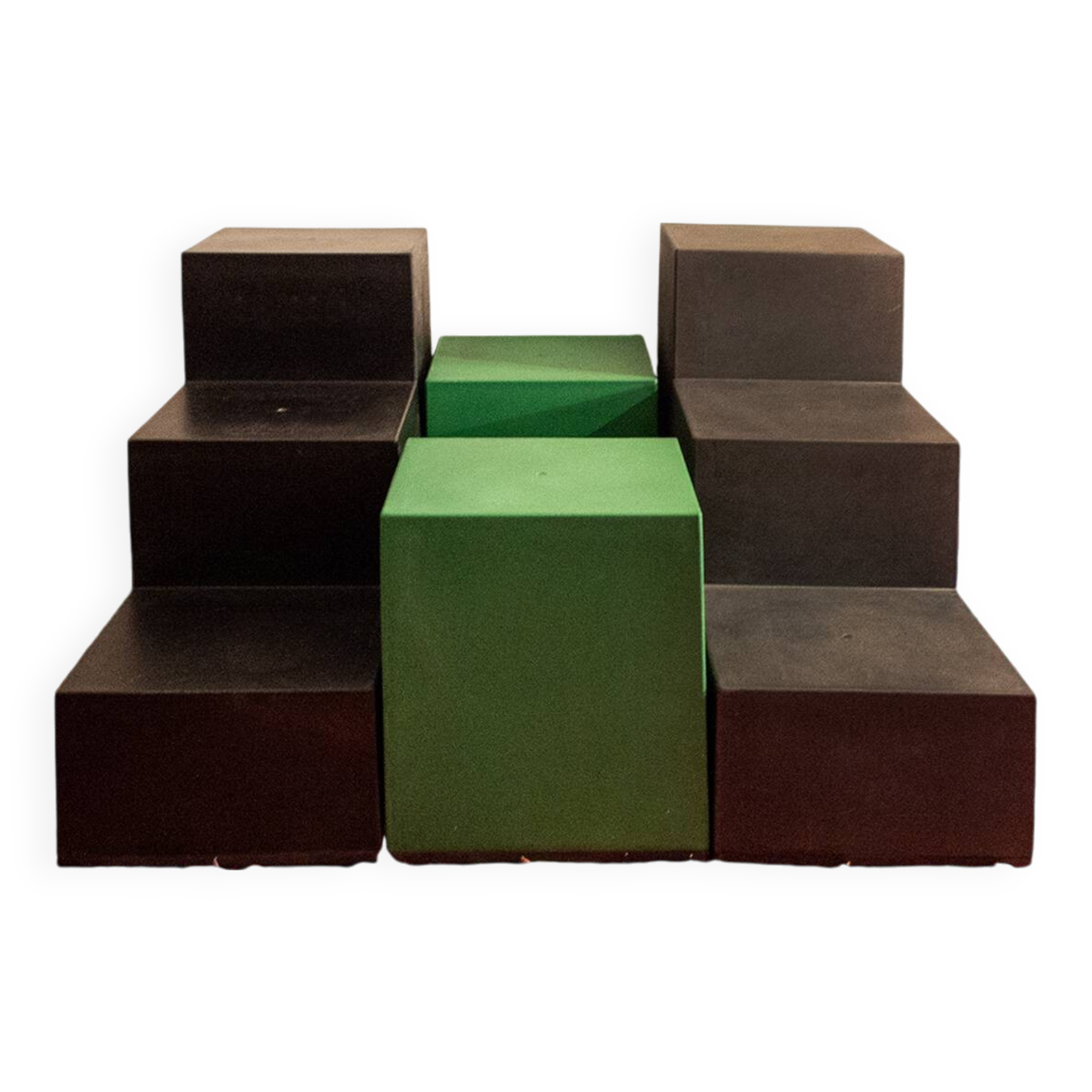 Gli Scacchi Coffee Tables or Seats by Mario Bellini for C&B Italia, 1971, Set of 3