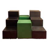 Tables Basses ou Sièges Gli Scacchi par Mario Bellini pour C&B Italia, 1971, Set de 3