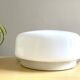 Minimalist white opaline glass pill flush mount ceiling or wall lamp
