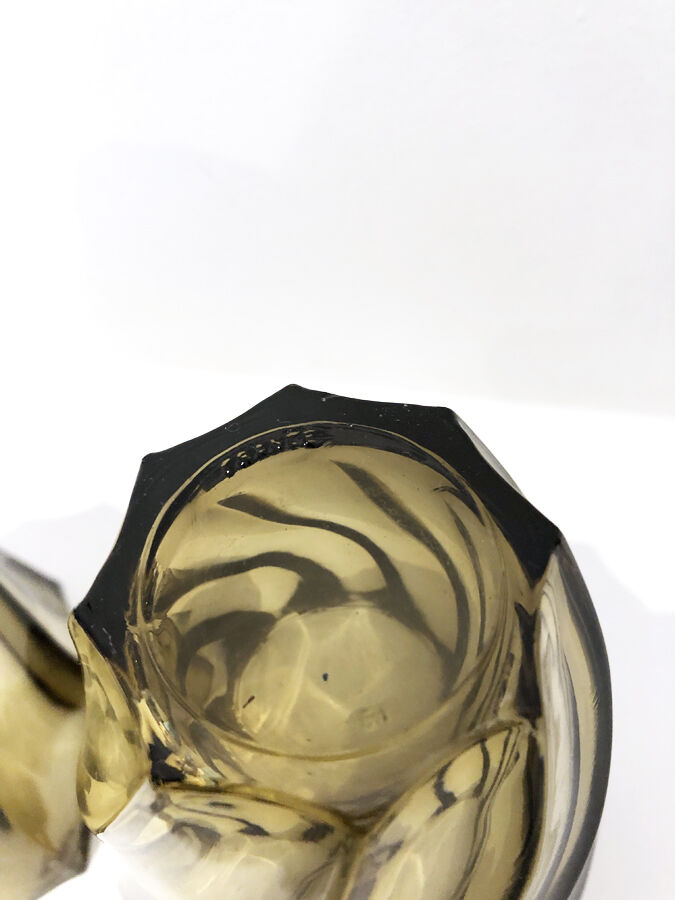 Pair of black glass vases, 1970