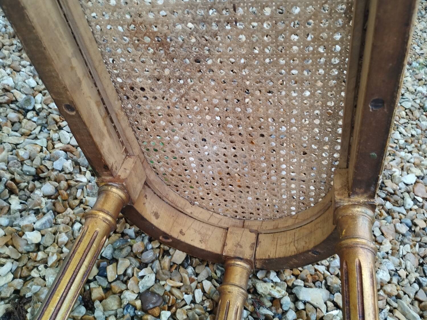 Louis XVI style gilded wood piano bench