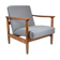 Vintage armchair model GFM-142, fully renovated, multicolor fabric