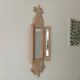 Miroir triptyque Art déco Ananas en bois sculpté