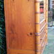 Early 20th century wardrobe in turned pine and pitch pine