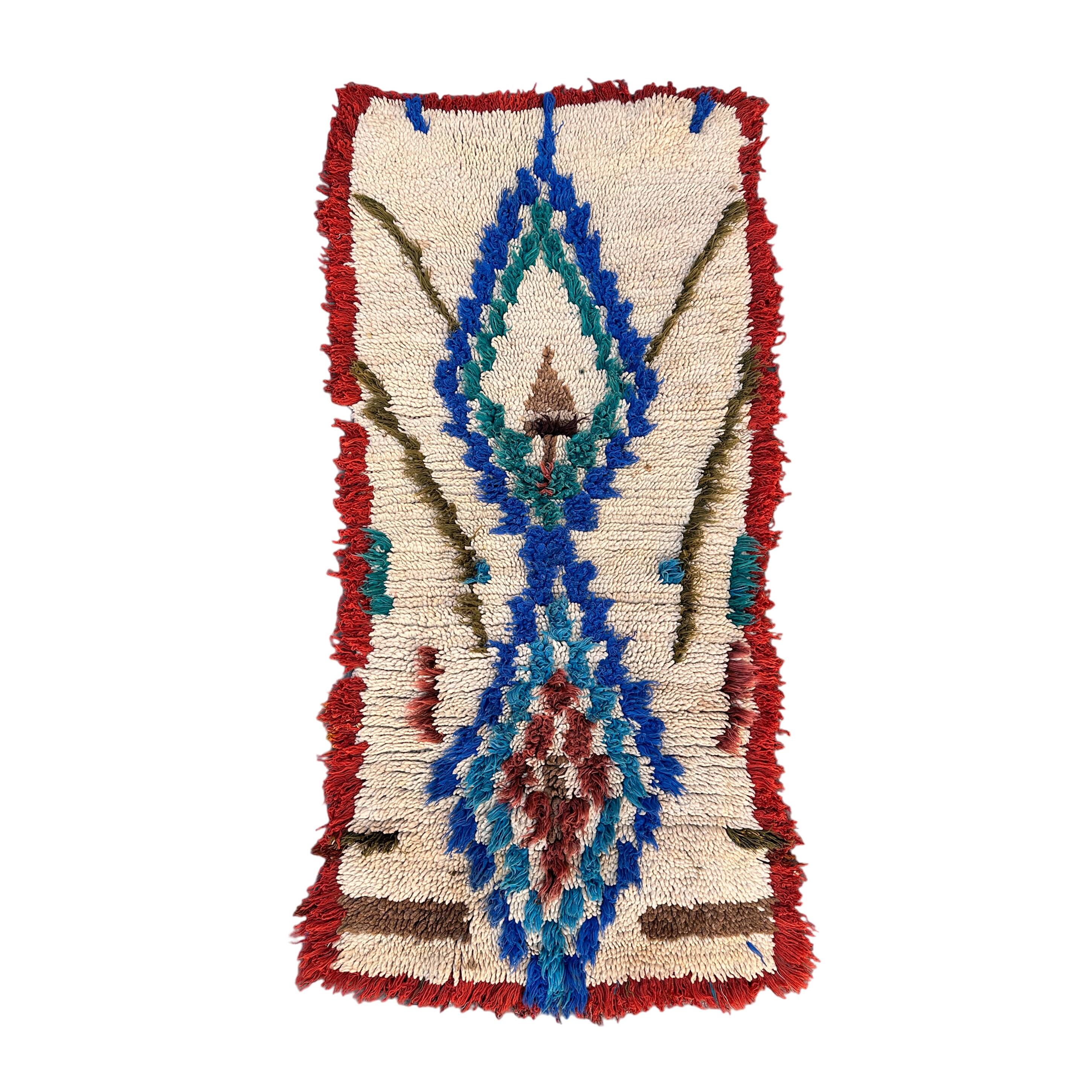 Tapis Marocain Azilal coloré - 61 x 126 cm