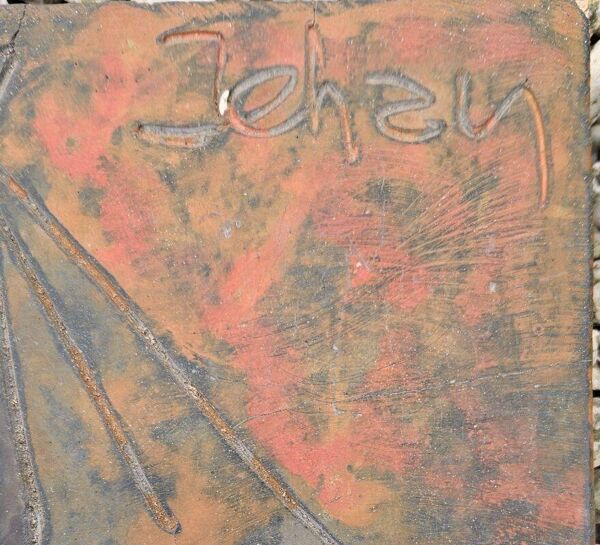 JEHAN - Panneau Sculpté Peint A Motif DRAKKAR