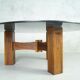Table basse italienne moderne de bois de rose années 60