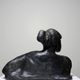 20th-century ceramic bust of a woman, an unidentified piece of art.