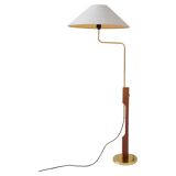 Mid-Century Modern Floor Lamp, Teak and Brass Bergboms, Sweden, 1960s