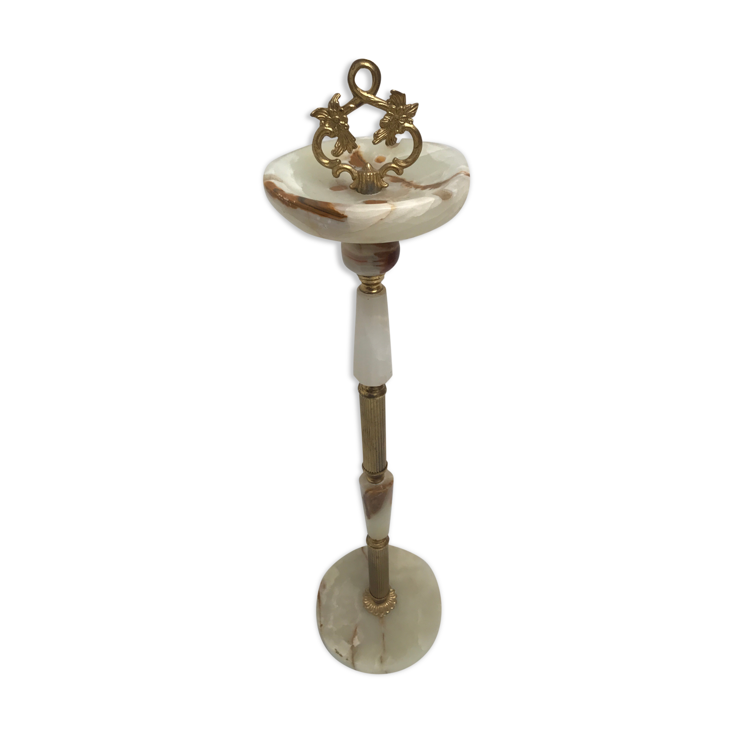 Marble and bronze ashtray