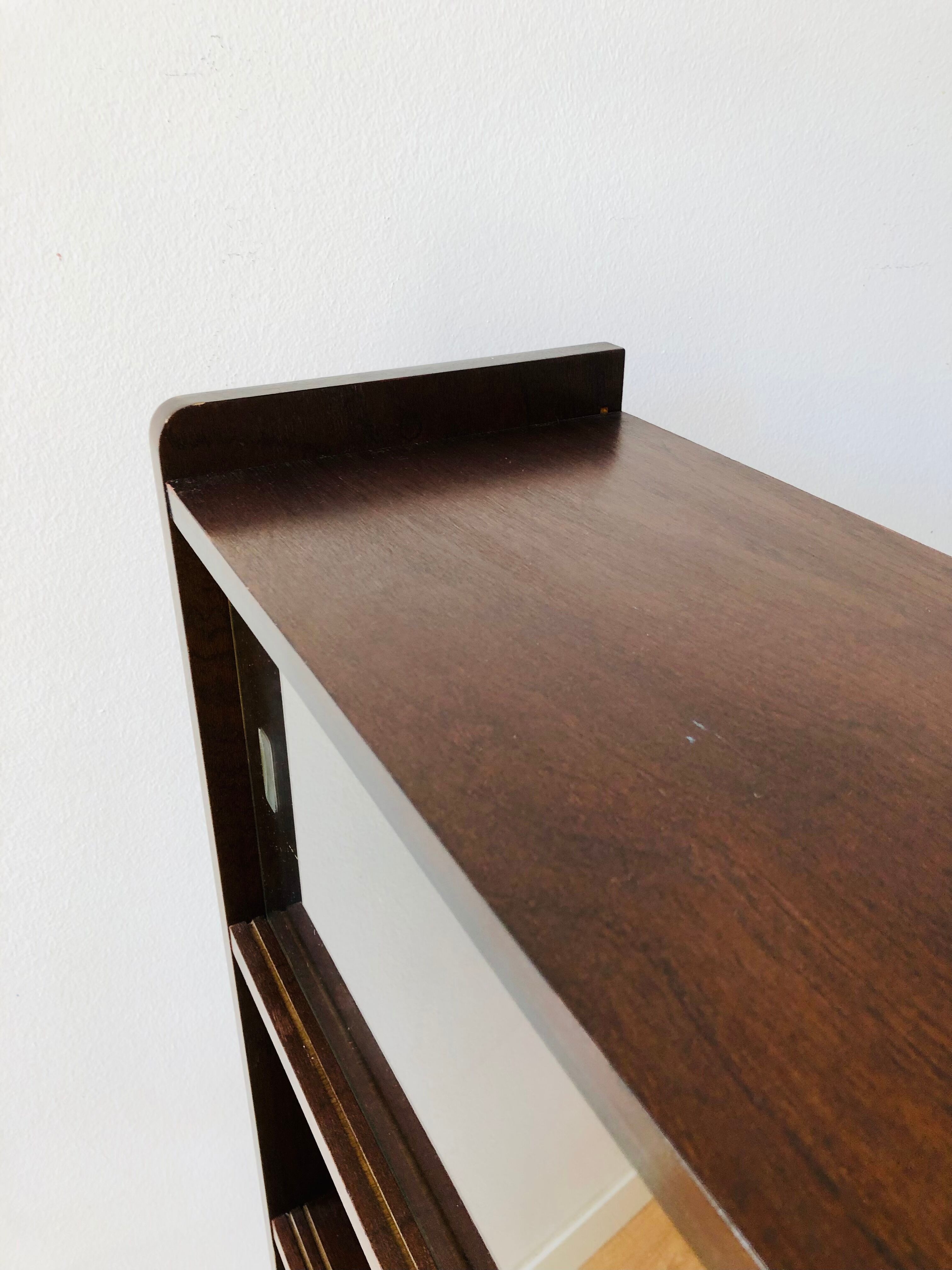 Vintage wooden showcase library 1950