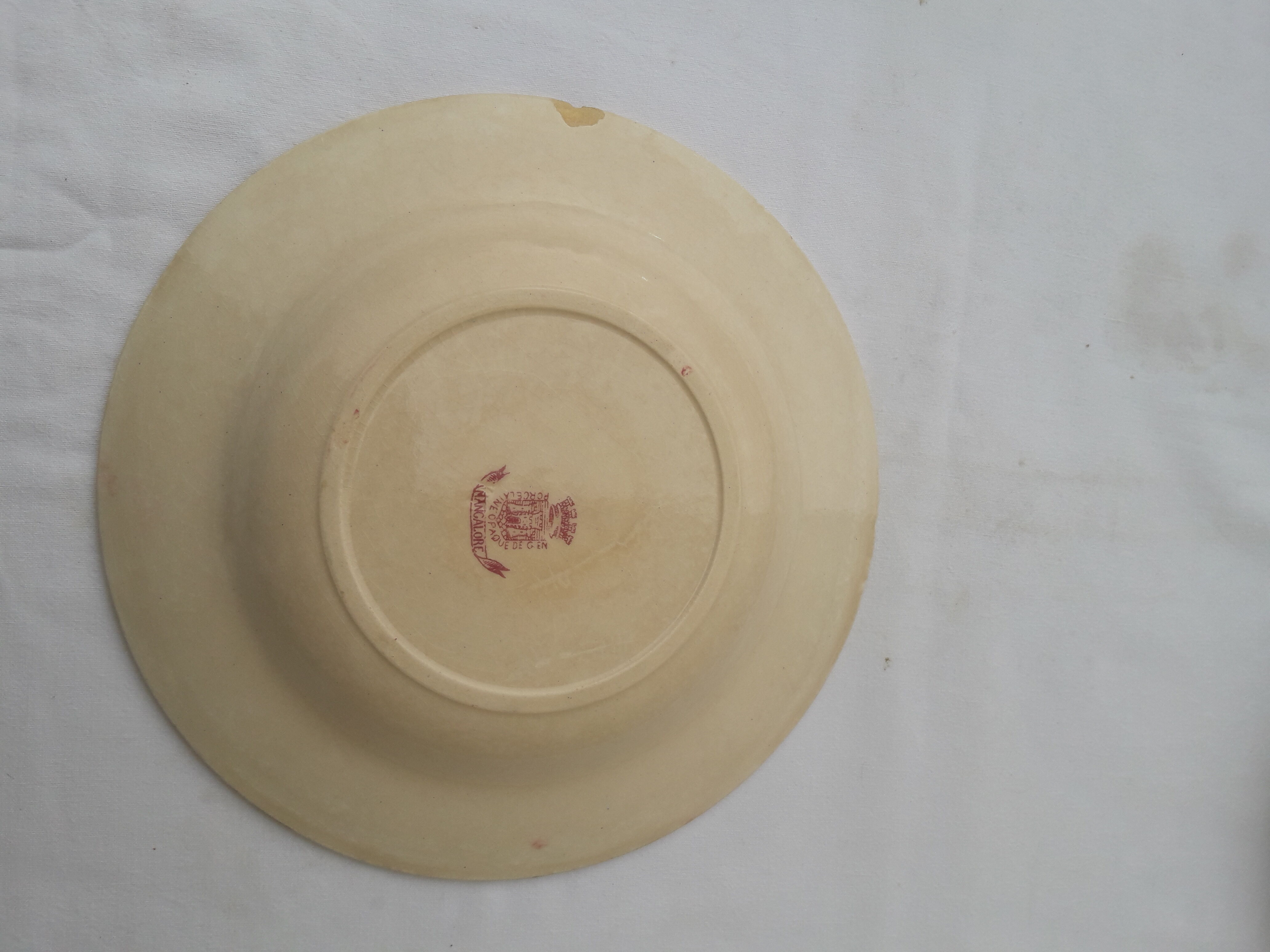 Gien's opaque porcelain hollow plate Mangalore Diam 23 cm