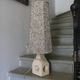 Large sculpted stone lamp, in the style of Albert Tormos, 1970s.