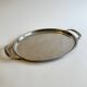 Vintage service tray Alessi Italy 28/10 stainless steel with handles