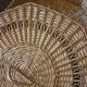 Vintage Octagonal Wicker Basket with Lid