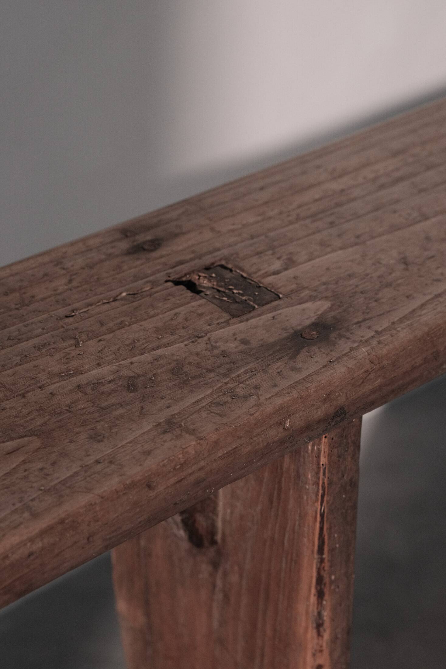 Farmhouse bench in chestnut wood