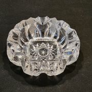 Cendrier en cristal de bohême taillé ciselé