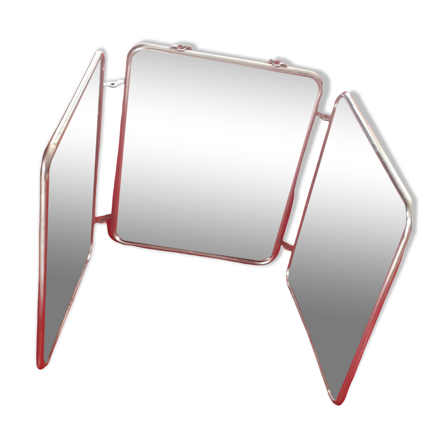 Triptych barber mirror from the 1950s.