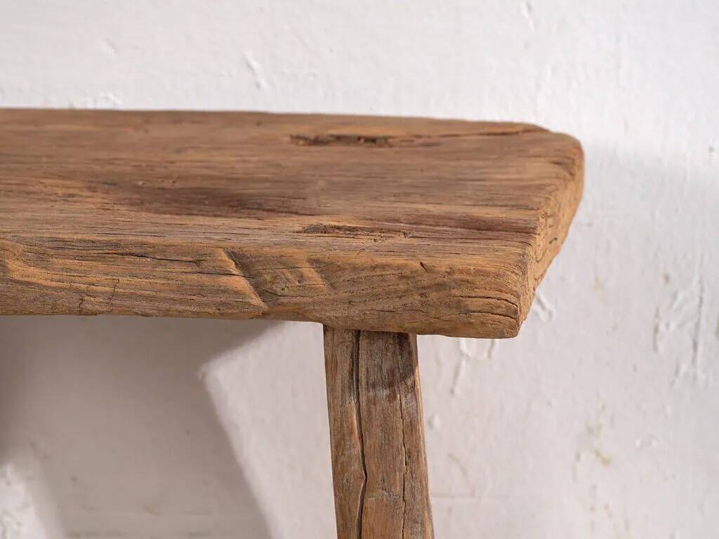 Tabouret ancien de style primitif (c.1900) #5