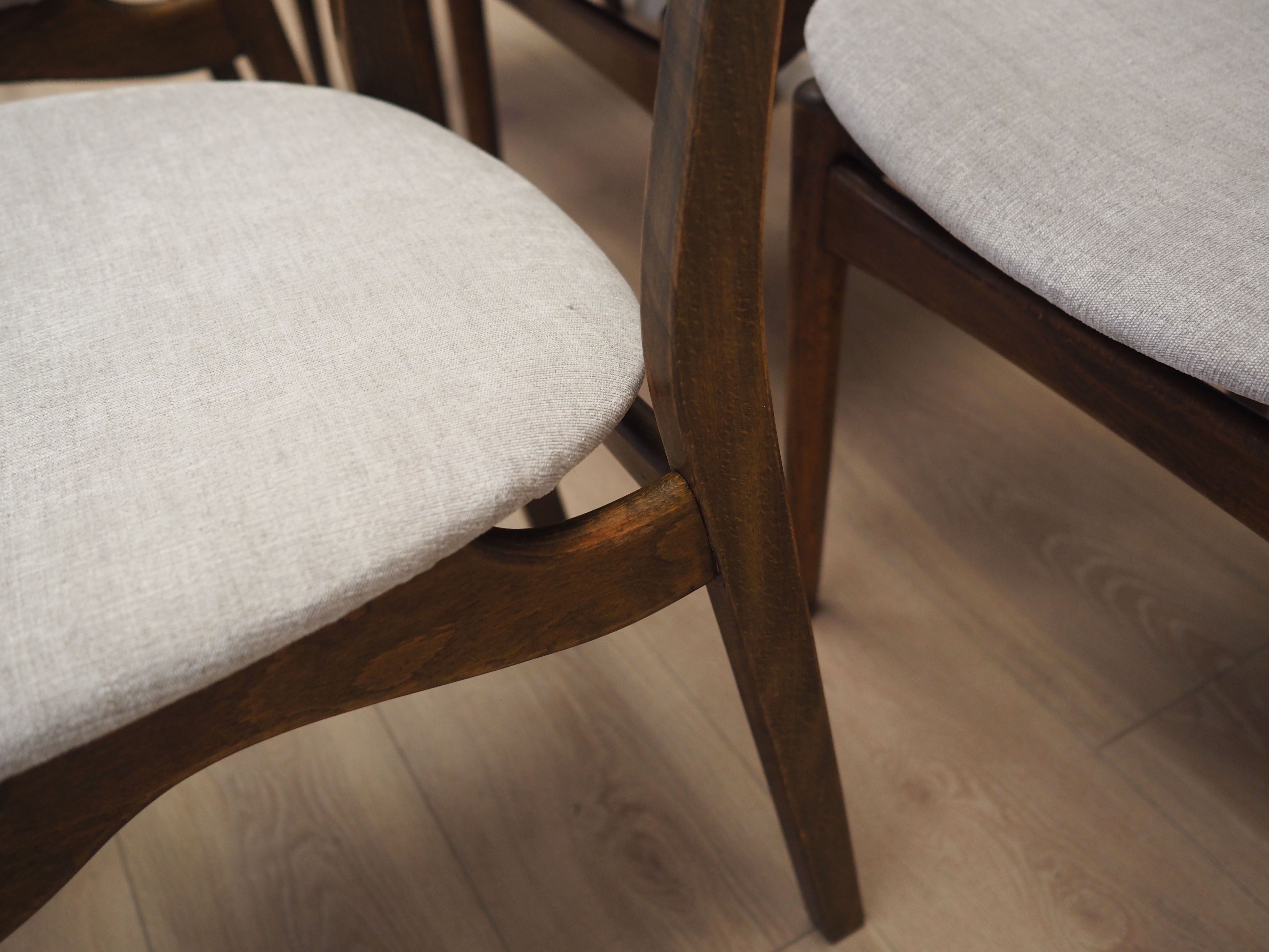 Set of six walnut chairs, Danish design, 60s, production: Denmark