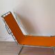 Orange and metal deckchair 1970