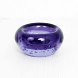 Thick glass tealight holder from the 70s/80s