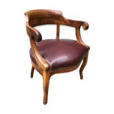 Louis Philippe leather office armchair