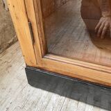 Enfilade de métier en chêne avec portes vitrées
