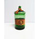 Vintage green glass bathroom container