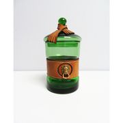 Vintage green glass bathroom container