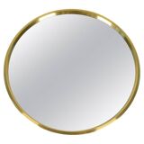 Modern brass mirror from the mid-century by Glasmäster in Markaryd, Sweden, 1960s.