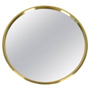 Modern brass mirror from the mid-century by Glasmäster in Markaryd, Sweden, 1960s.