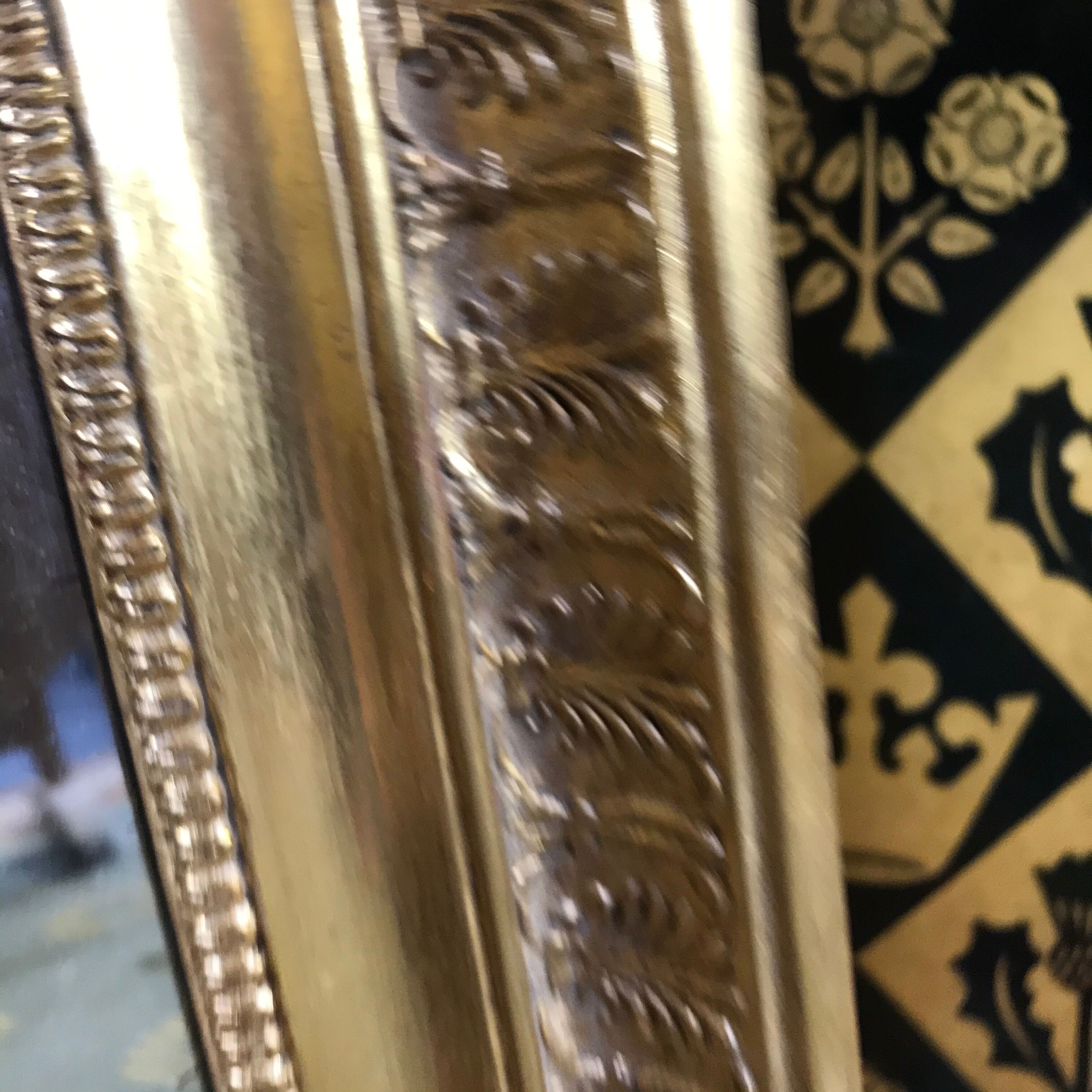 Empire mirror with palmettes gold leaf restored