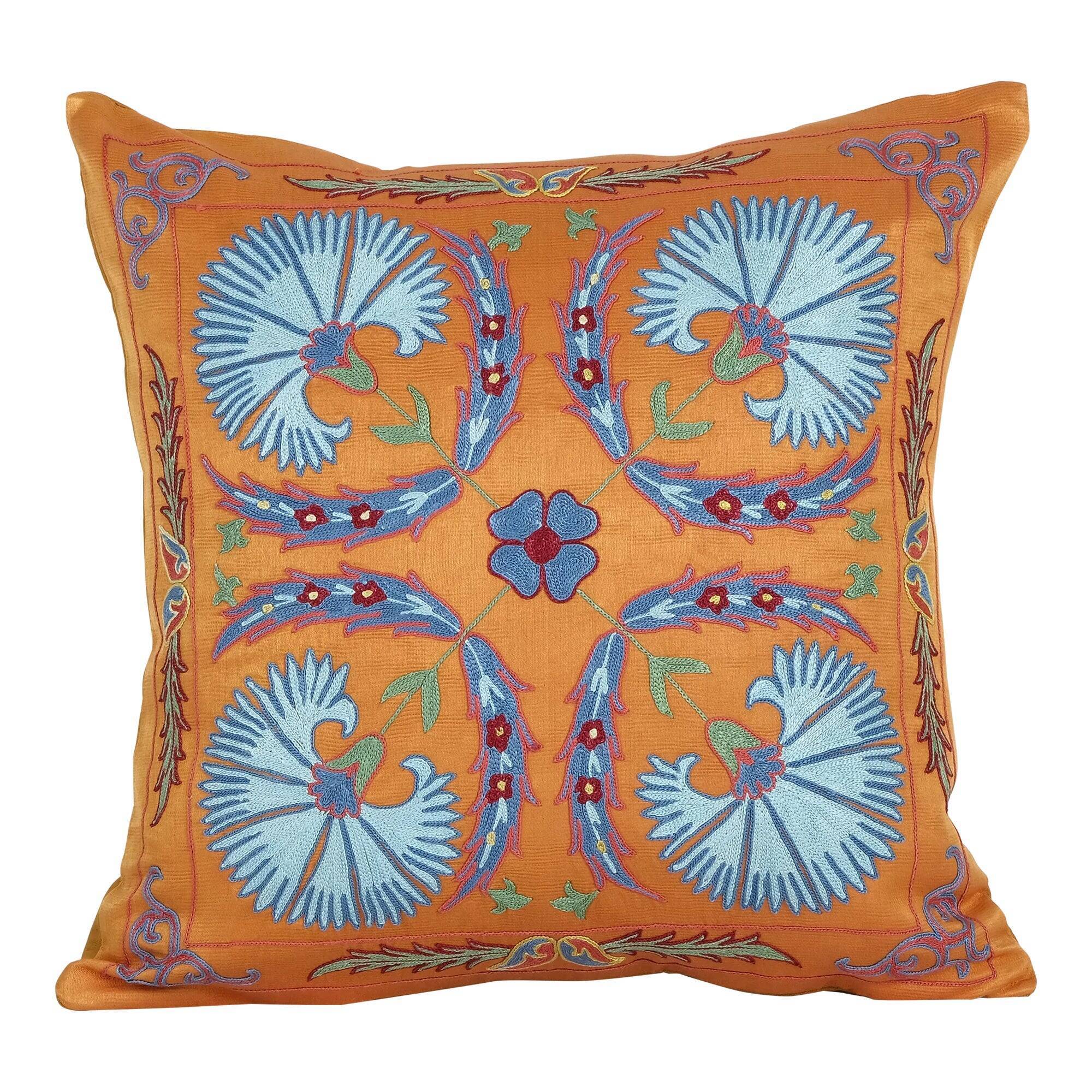 Vintage embroidered cushion cover 48x48 cm