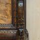Banc Monks Antique Sculpté Lion Griffon 1860 avec Rangement
