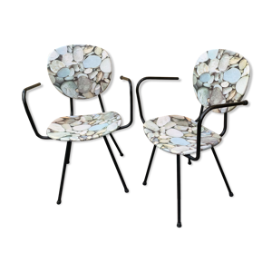 lot de 2 fauteuils 1950