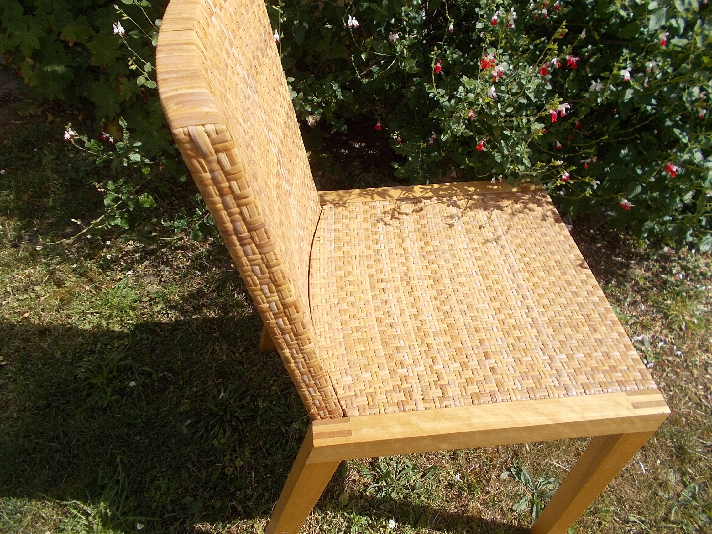 wicker wooden chair