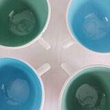 Set of 4 Digoin Sarreguemines coffee cups