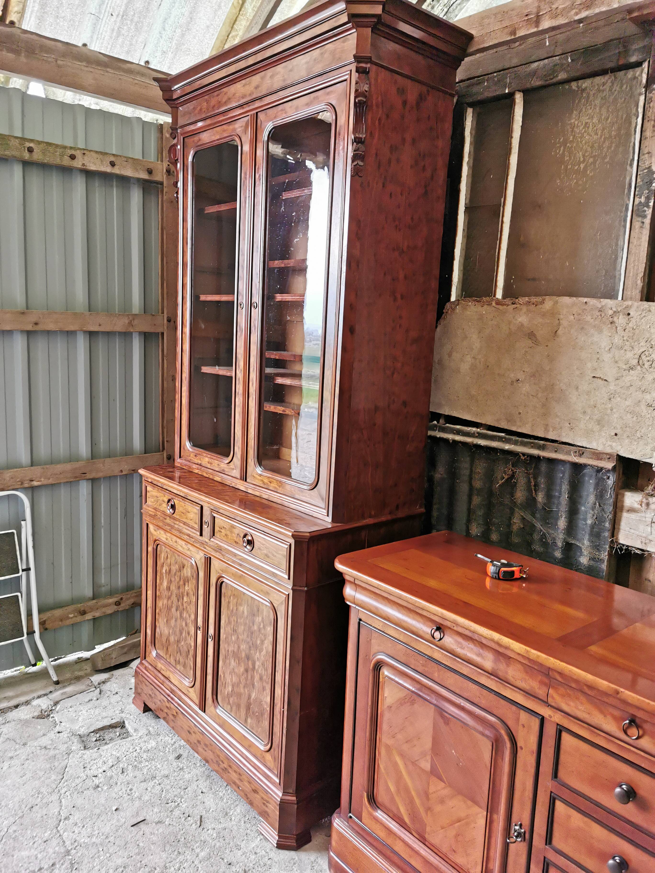 Buffet two 19th century glazed body Louis Philippe has customised