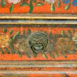 Folk art bridal chest, 1885