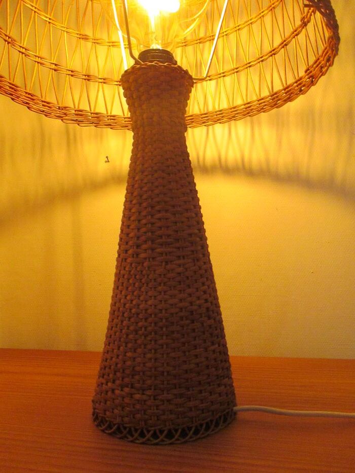 1960 Wicker Lamp