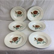 6 old Digoin soup plates