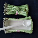 Asparagus set flat + ceramic saucepan Portuguese made