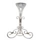 Art nouveau flute vase, silver-plated brass and glass, United Kingdom, early 20th century