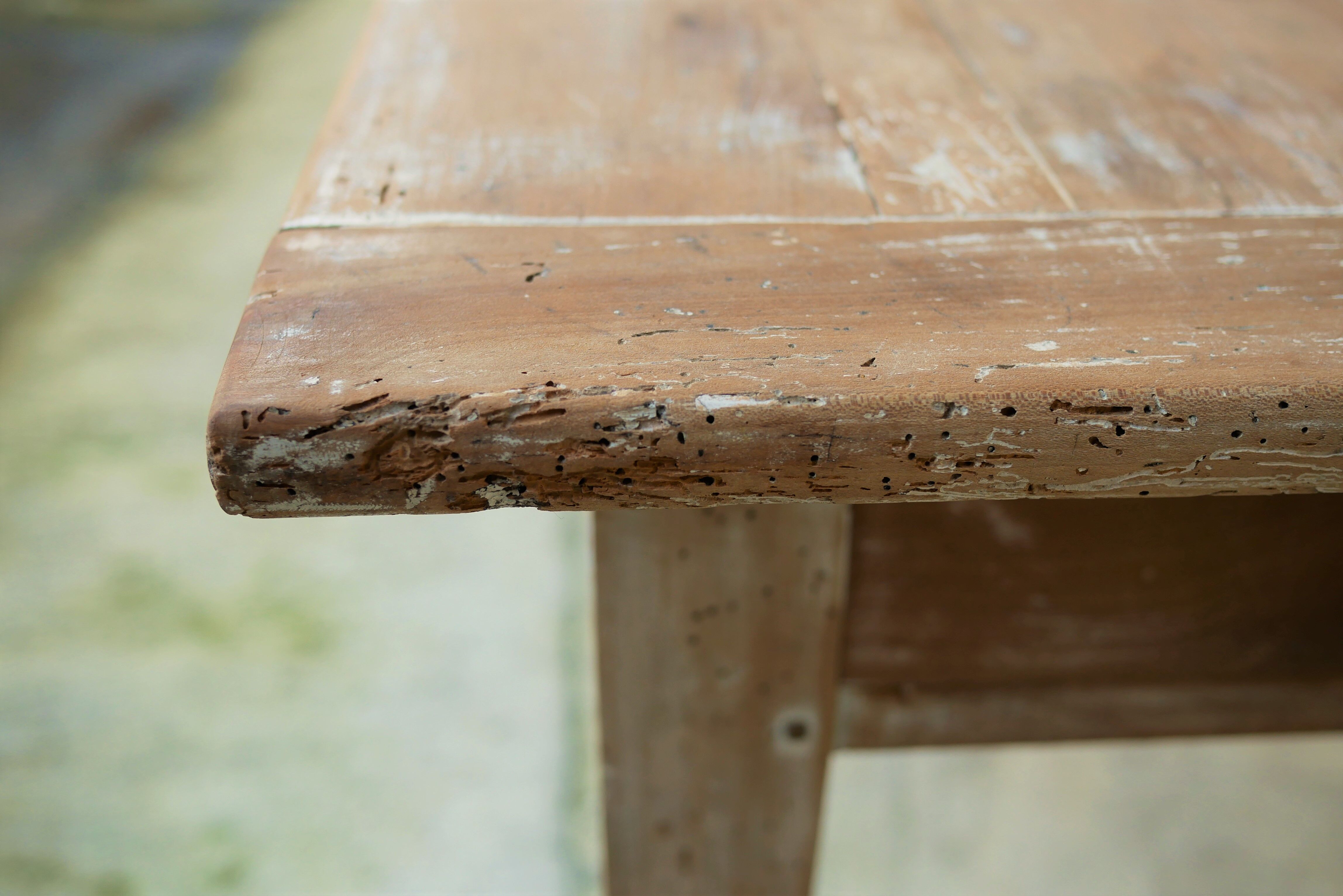 Table à manger de ferme vintage en bois