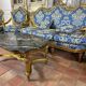 Salon Louis XVI doré complet - Canapé 3 places + 4 fauteuils
