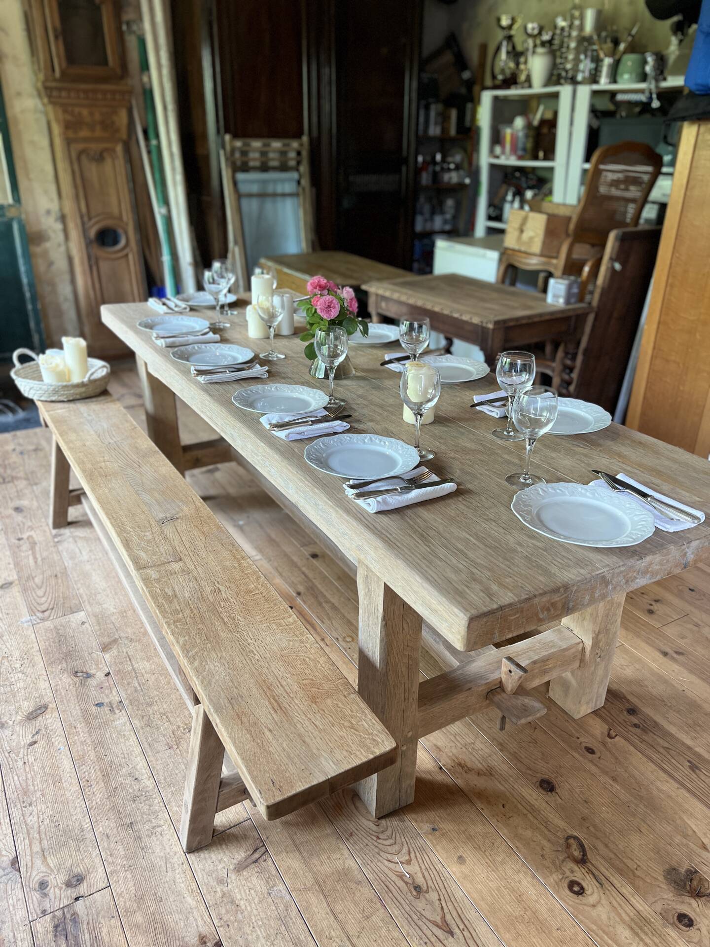 Farmhouse table - solid elm